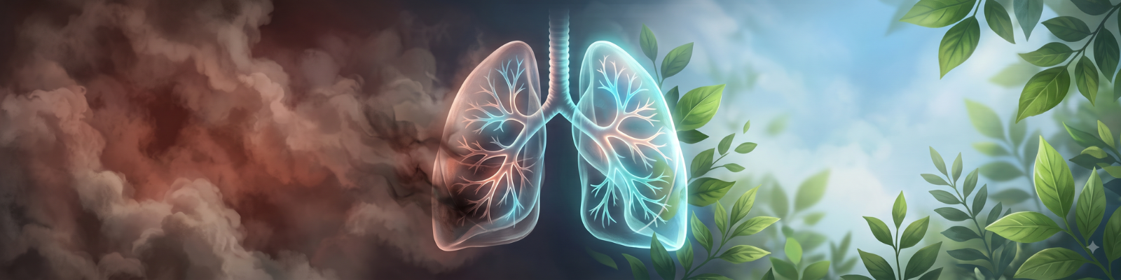 Pulmonologist examining patient with chronic cough caused by air pollution