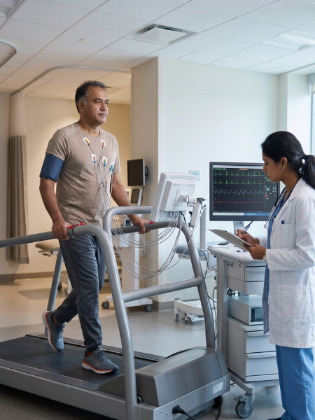 Treadmill Stress Test Preparation and Heart Monitoring