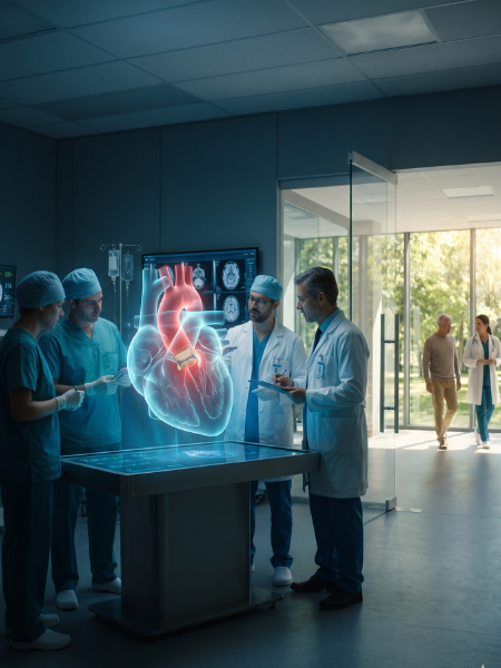 Doctor Explaining Aortic Valve Replacement to Patient