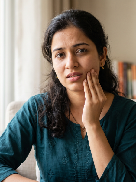 Dentist explaining impacted wisdom tooth removal procedure to patient