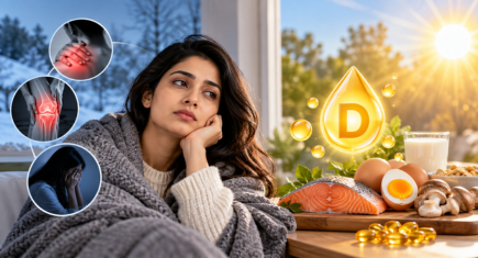 Vitamin D deficiency symptoms during winter