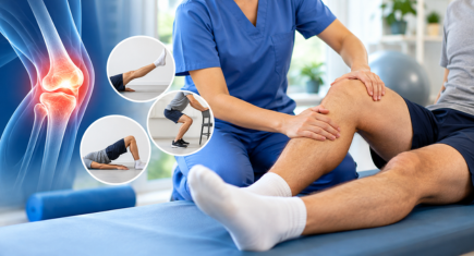 Physiotherapy for knee pain and rehabilitation exercises